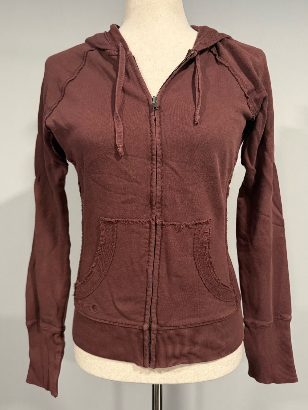 Aaron Chang Distressed Brown Hoodie
